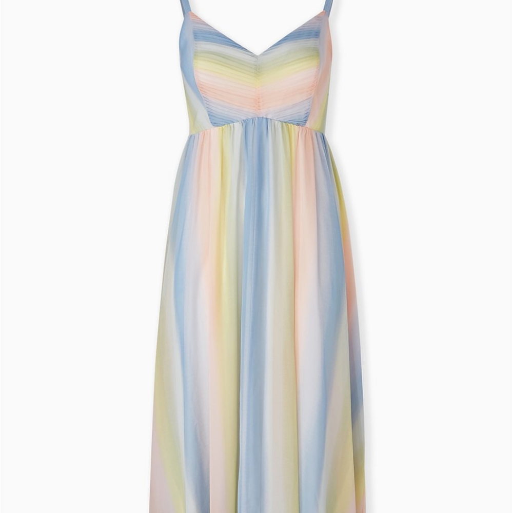 Torrid chiffon maxi pastel dress size 2 NWT